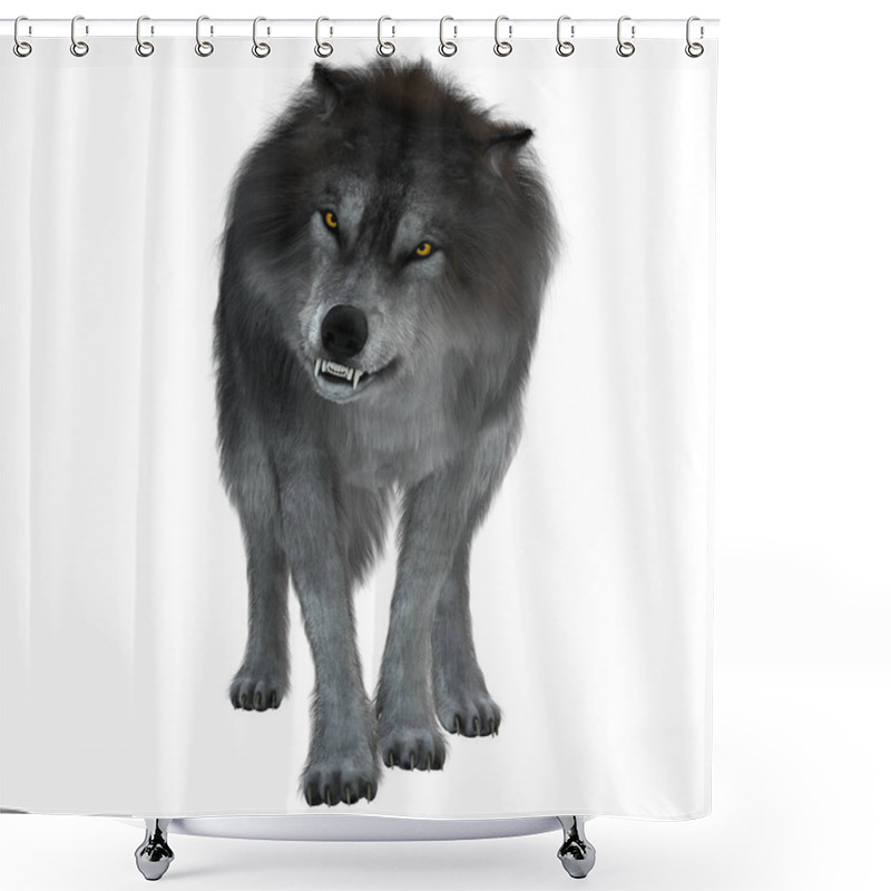 Personality  Dire Wolf On White Shower Curtains