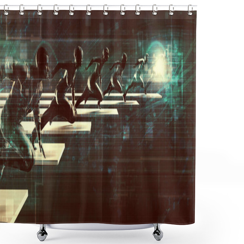 Personality  Tech Startup Concept Art Shower Curtains