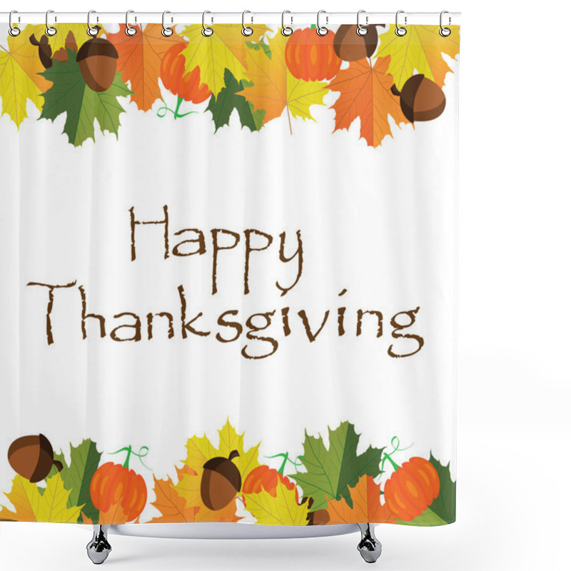 Personality  Thanksgiving Background Shower Curtains