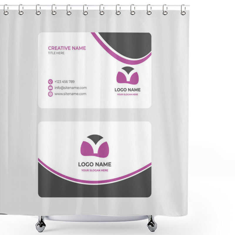 Personality  A Minimalist Vector Business Card Design, Perfect For Modern Professionals Seeking A Clean And Creative Branding Solution Shower Curtains