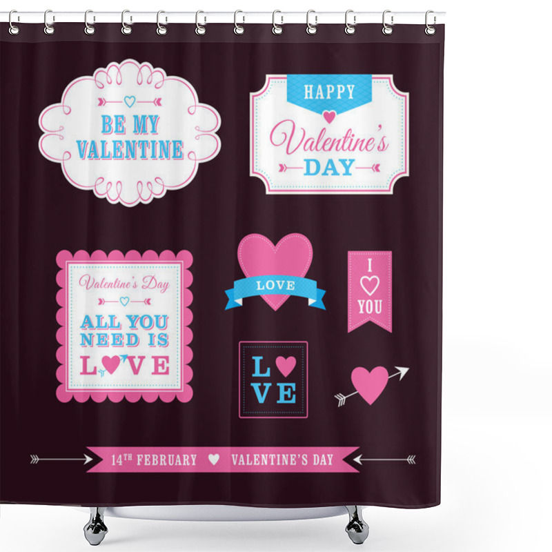 Personality  Valentine's Day Frames & Borders Shower Curtains