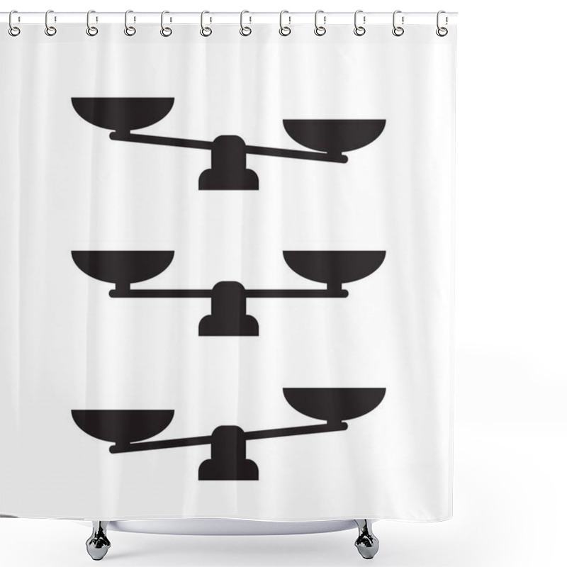 Personality  Scale Icon Vector. Scale Vector Sign Isolated Shower Curtains