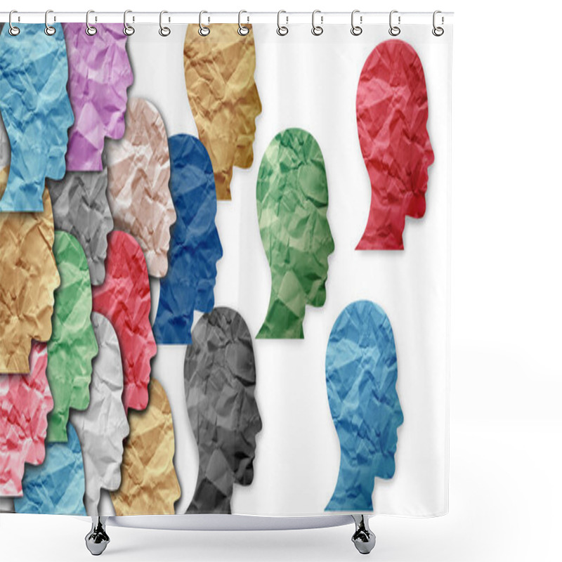 Personality  Social Distancing Disease Control And Limiting Contact With People To Avoid Flu Virus Infection To Limit Novel Coronavirus Or Covid-19 Infectious Spread Of Contagious Germs With 3D Illustration Elements.  Shower Curtains