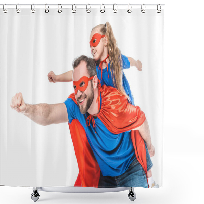 Personality  Father And Daughter Shower Curtains