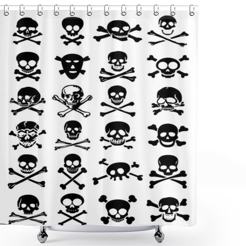 Personality  Crossed Swords With Skulls Shower Curtains