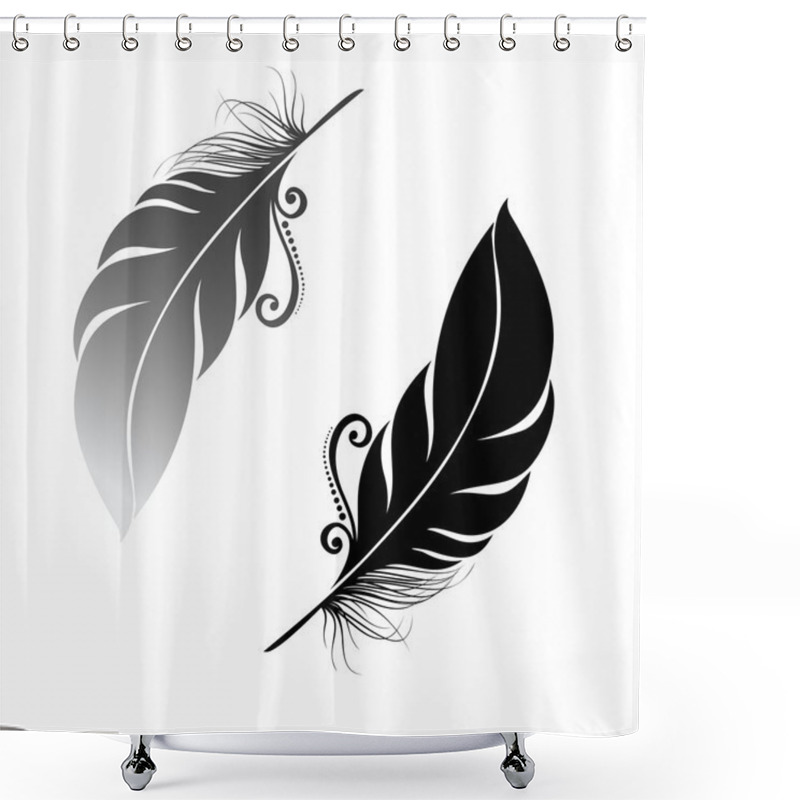 Personality  Peerless Decorative Feather Shower Curtains