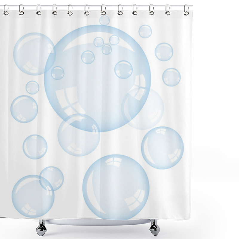 Personality  Vector Bubbles Shower Curtains