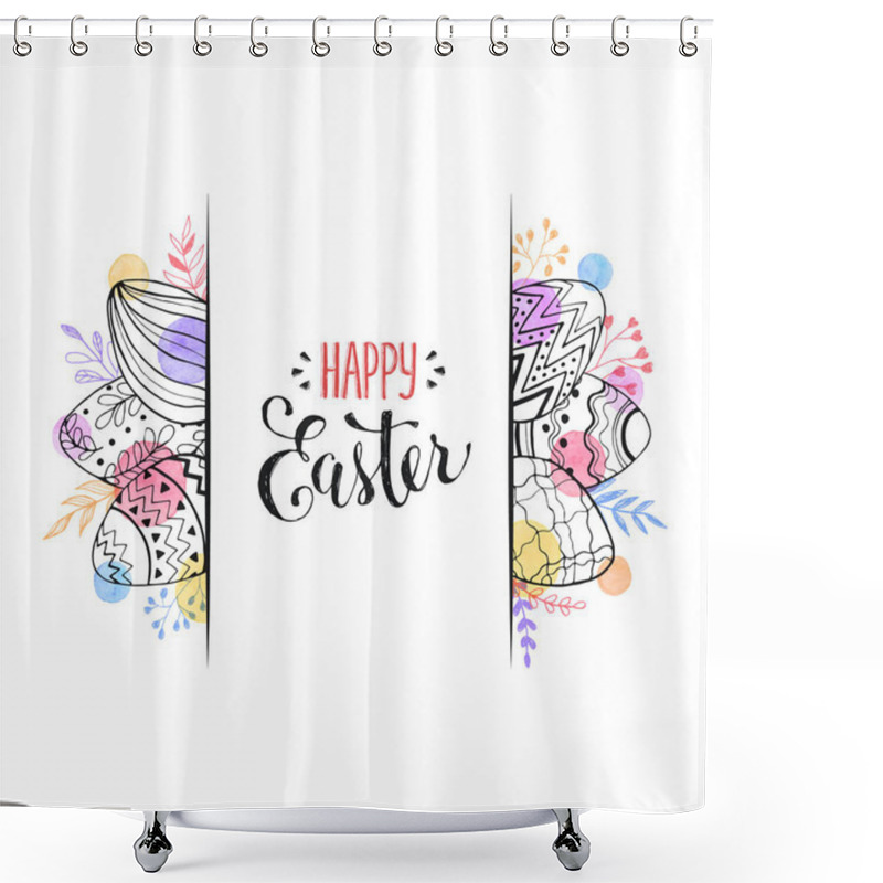 Personality  Easter Greeting Card Shower Curtains