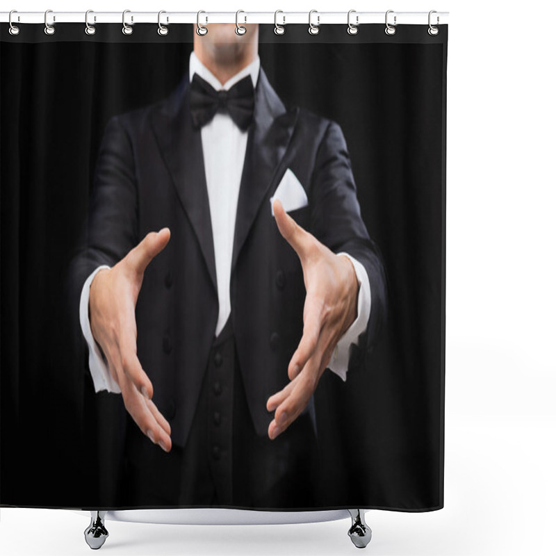 Personality  Magician In Top Hat Showing Trick Shower Curtains