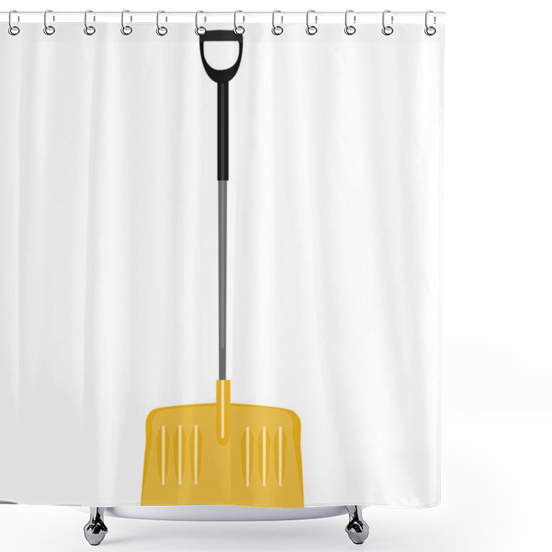 Personality  Yellow Snow Shovel Shower Curtains