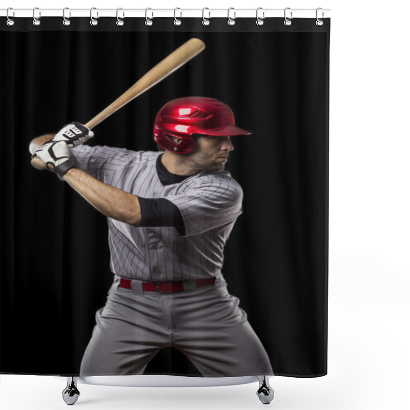 Personality  Baseball Player Shower Curtains