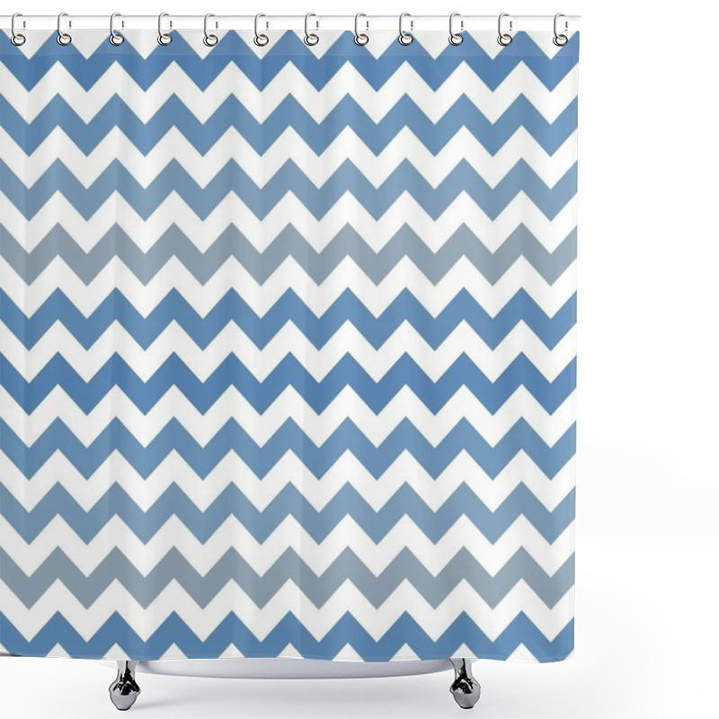 Personality  Zigzag Pattern Background Geometric Chevron, White Zag. Shower Curtains