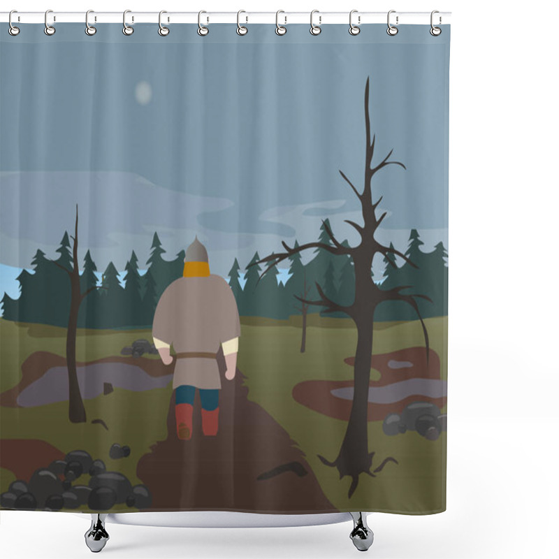 Personality  Set-cartoon-character-Russia-hero-old-national-legends-10 Shower Curtains