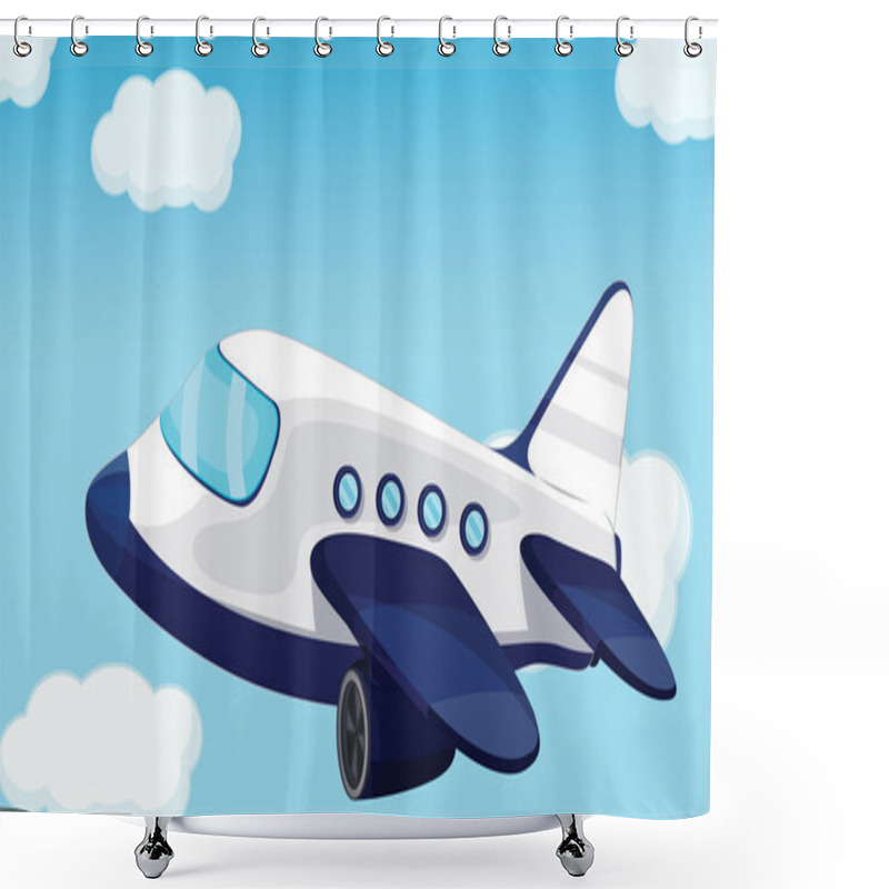 Personality  Plane Shower Curtains