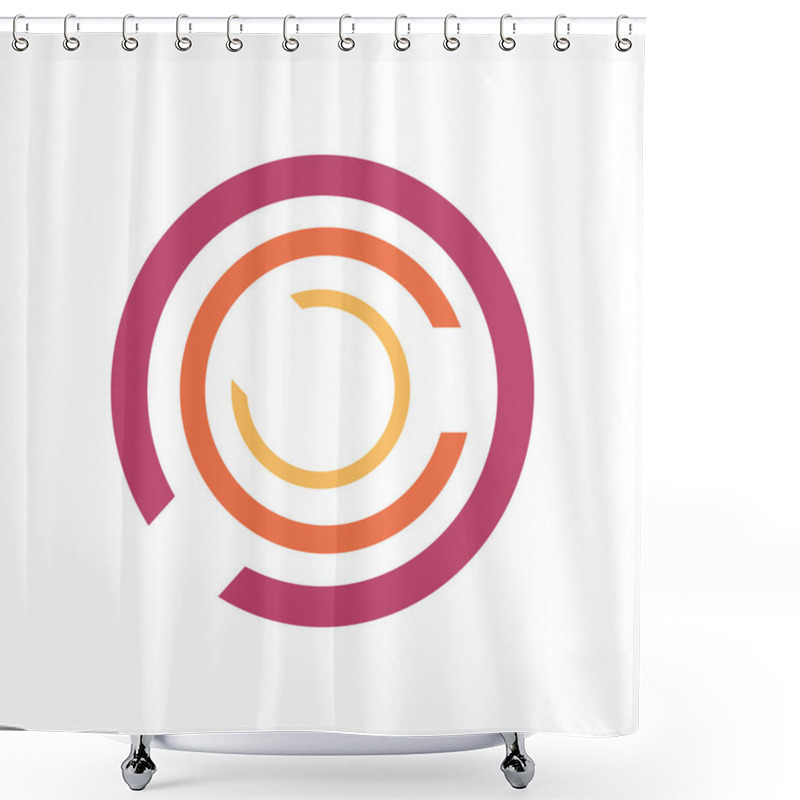 Personality  Lines Loading Circle Flat Style Icon Vector Design Shower Curtains