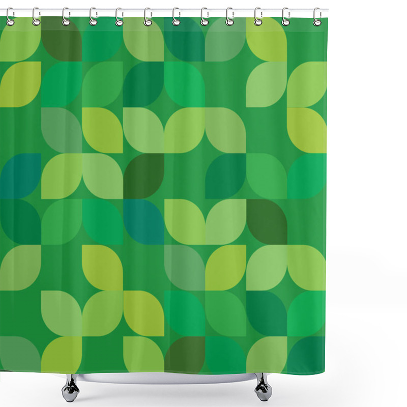 Personality  Seamless Abstract Green Leaf Background Shower Curtains