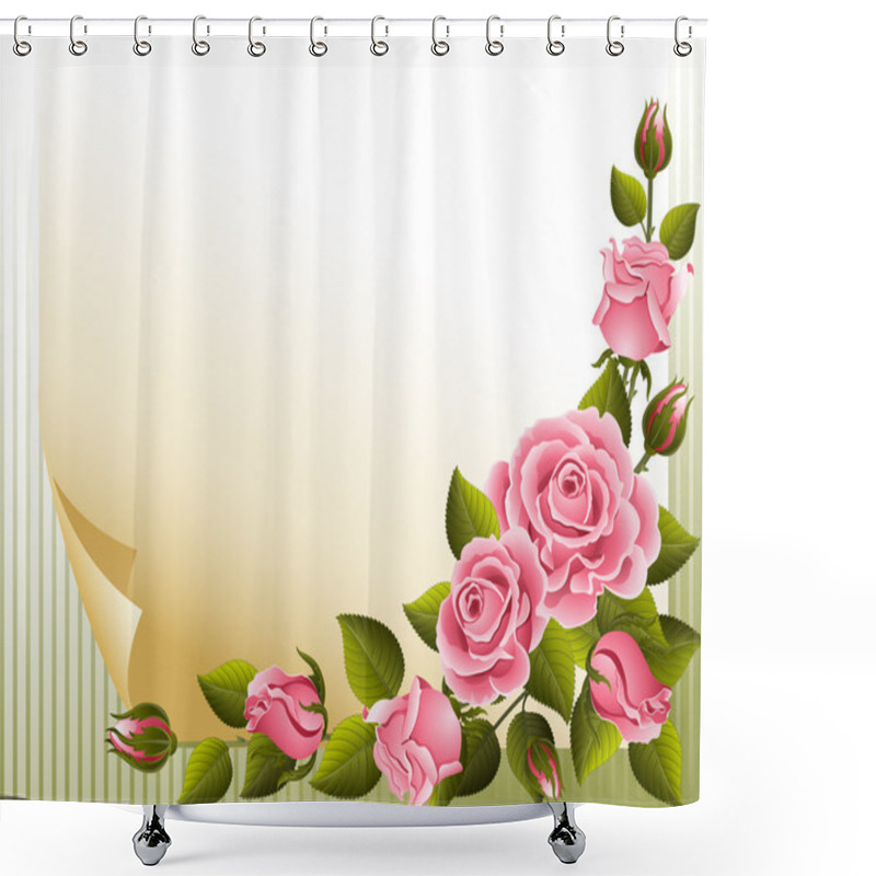 Personality  Roses Background Shower Curtains