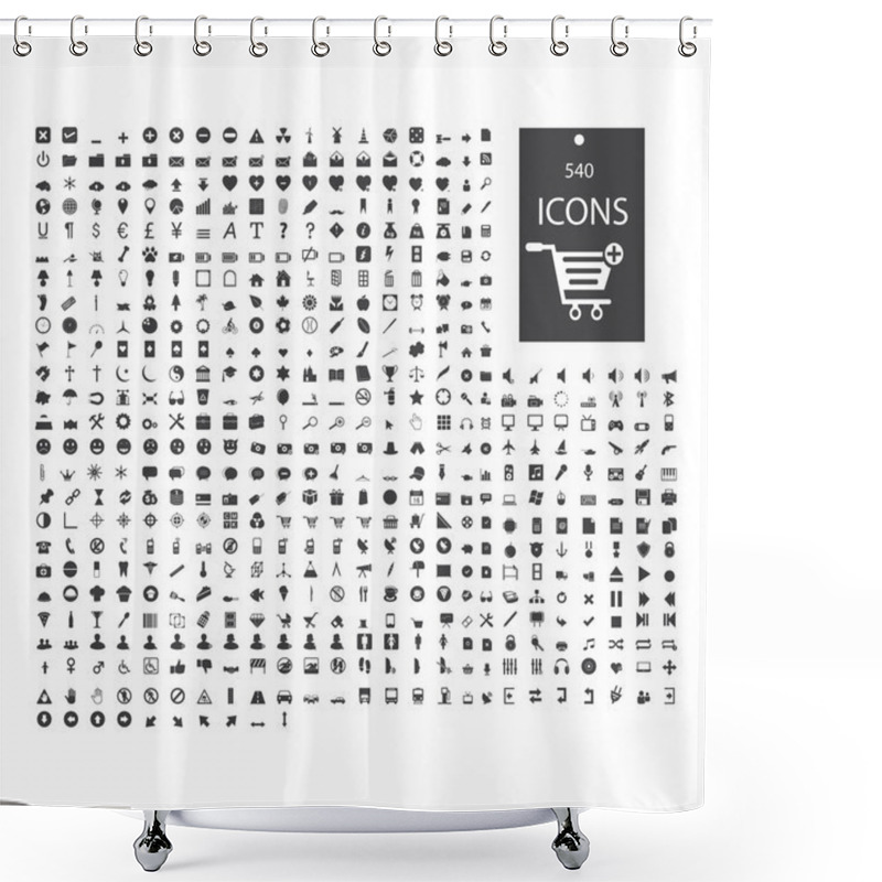 Personality  540 Icon Set Shower Curtains