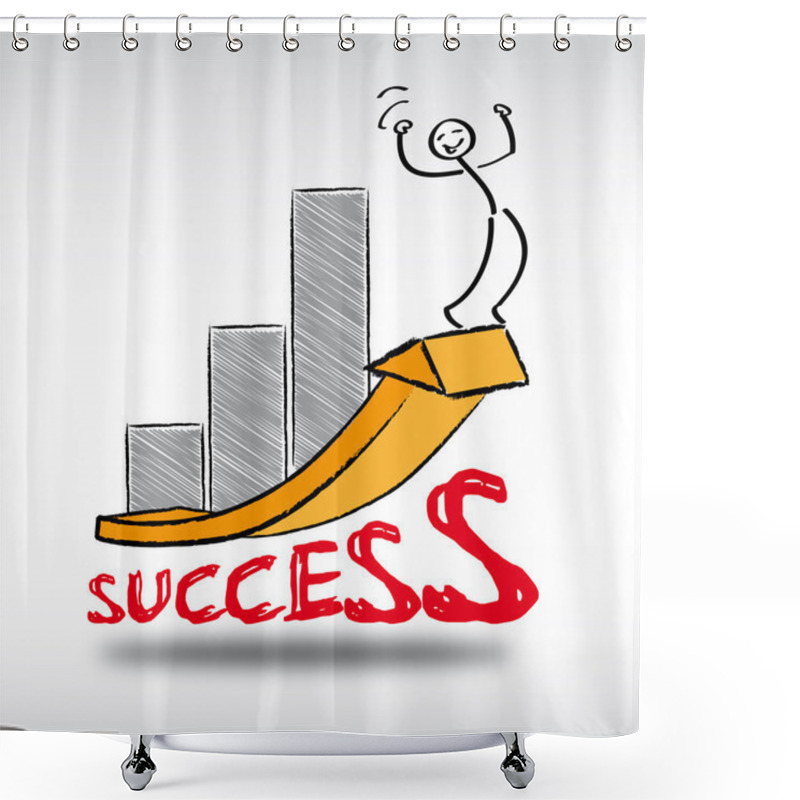 Personality  Success, Concept Shower Curtains