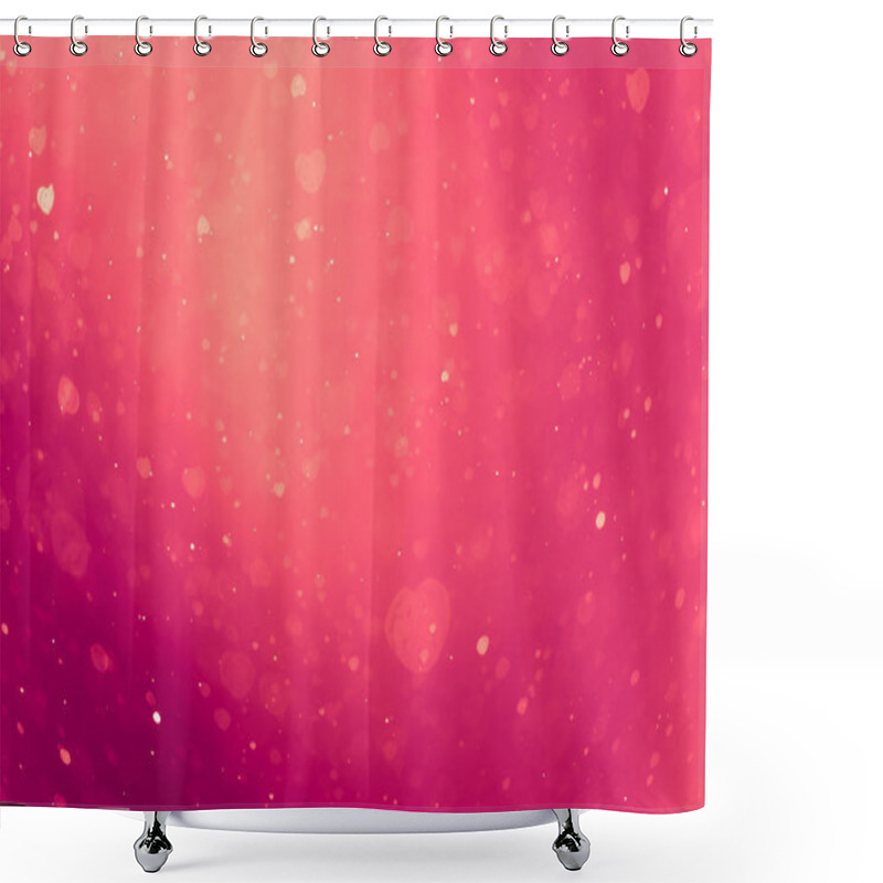 Personality  Glowing Hearts Background Shower Curtains