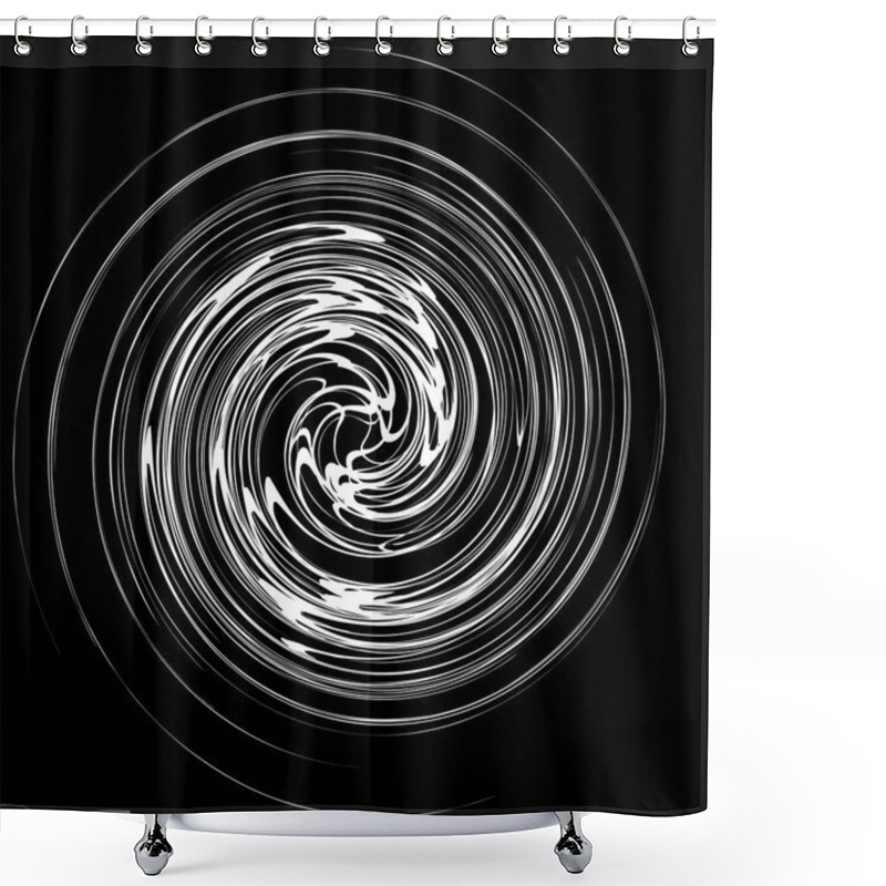 Personality  Shape With Spiral Distortion Shower Curtains