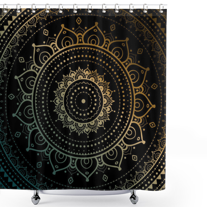 Personality  Gold Mandala Shower Curtains