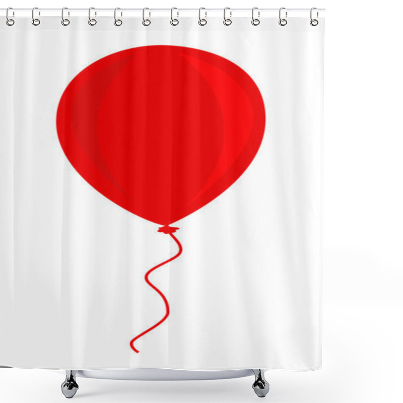 Personality  Red Balloon Shower Curtains