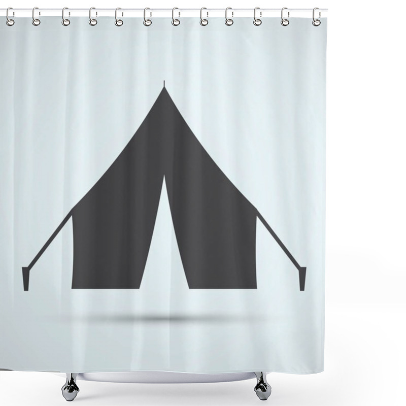 Personality  Tent, Travel Icon Shower Curtains