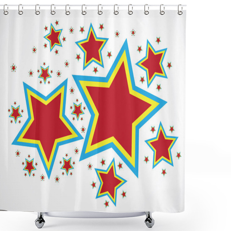 Personality  Abstract Stars Shower Curtains