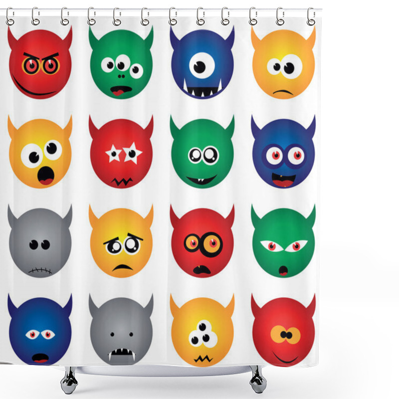 Personality  Monsters Shower Curtains