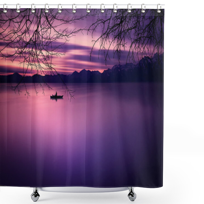 Personality  Boats At Sunset On The Batlava Shower Curtains