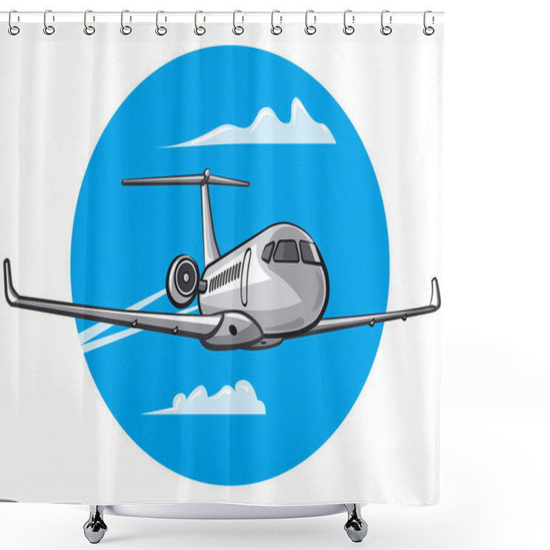 Personality  Flying Air Private Jet Shower Curtains