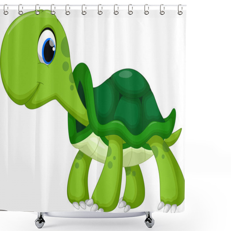 Personality  Cute Turtle Cartoon Shower Curtains