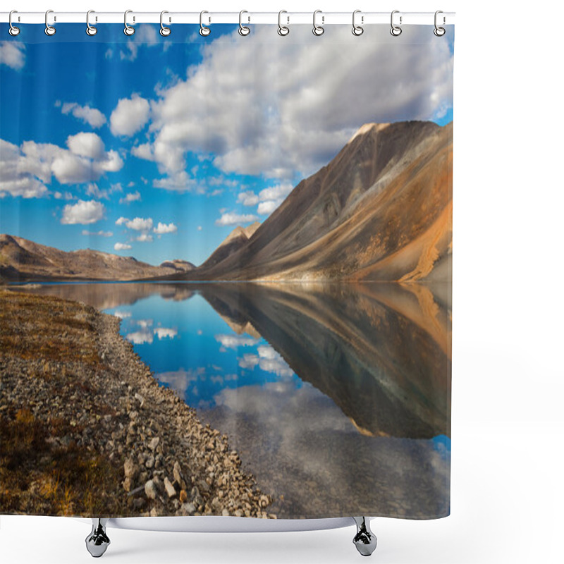 Personality  Reflection In Mountain Lake, Chukotka, Russia Shower Curtains