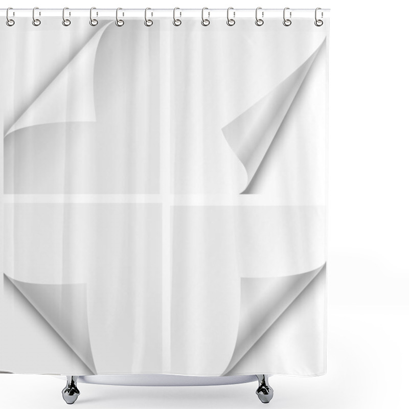 Personality  Paper Corner Folds Shower Curtains