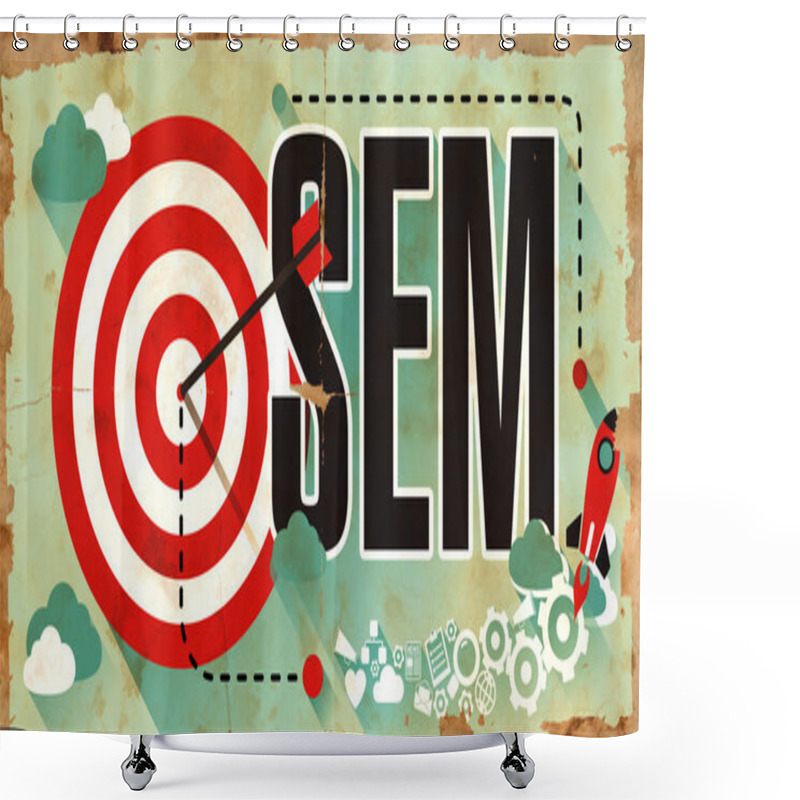 Personality  SEM Word On Poster In Grunge Design. Shower Curtains