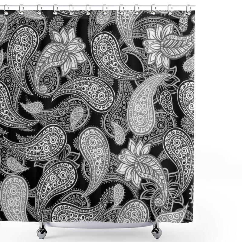 Personality  Classic Native Paisleys Seamless Pattern For Wallpaper Design Shower Curtains