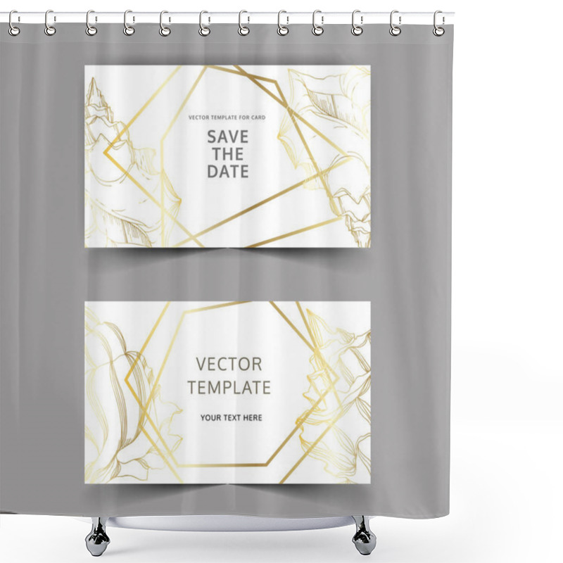 Personality  Vector Summer Beach Seashell. Black And White Engraved Ink Art.  Shower Curtains