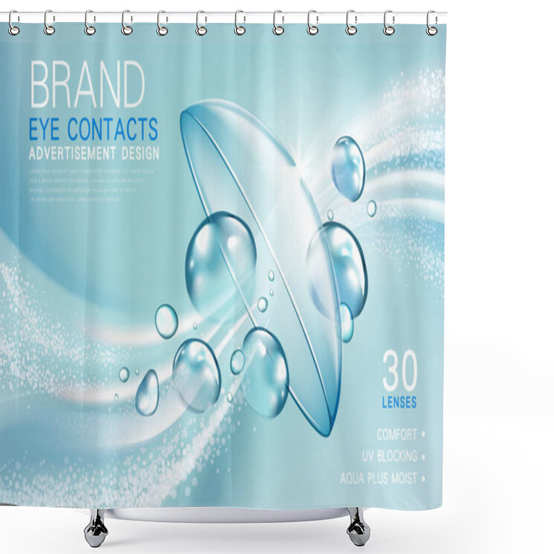 Personality  Contact Lenses Ad Shower Curtains