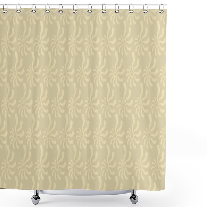 Personality  Elegant Beige And Cream Seamless Pattern. Subtle, Repeating Design With Swirling Floral Motifs. Ideal For Website Backgrounds, Textiles, Packaging, And Stationery. Shower Curtains