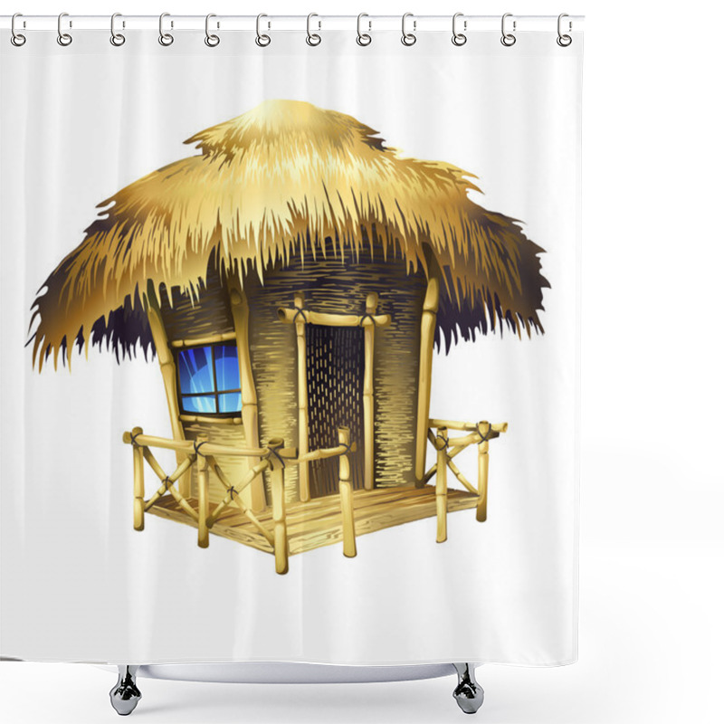 Personality  Tropical Bungalow Shower Curtains