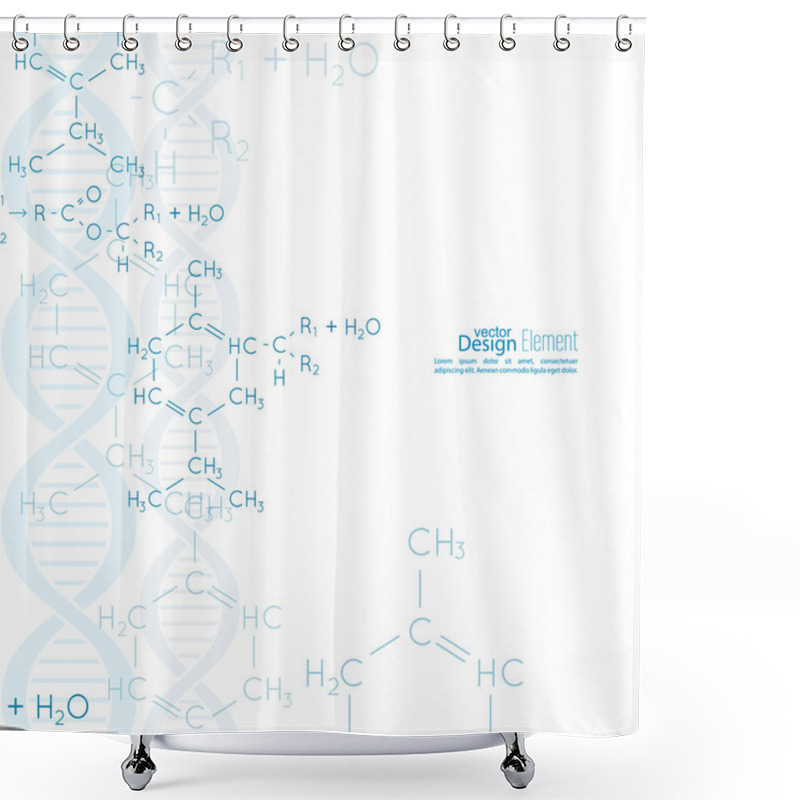 Personality  Abstract Background With DNA Molecule Structure Shower Curtains