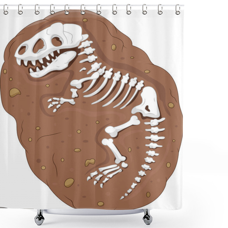 Personality  Tyrannosaurus Rex Fossil Shower Curtains