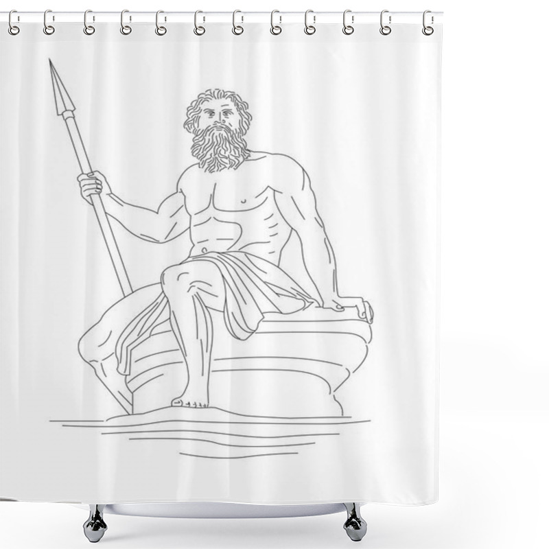 Personality  Ancient Mythology Warrior Figure Shower Curtains