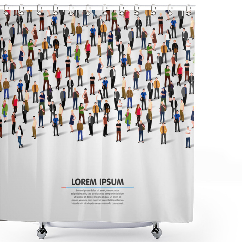 Personality  Large Group Of People. Shower Curtains