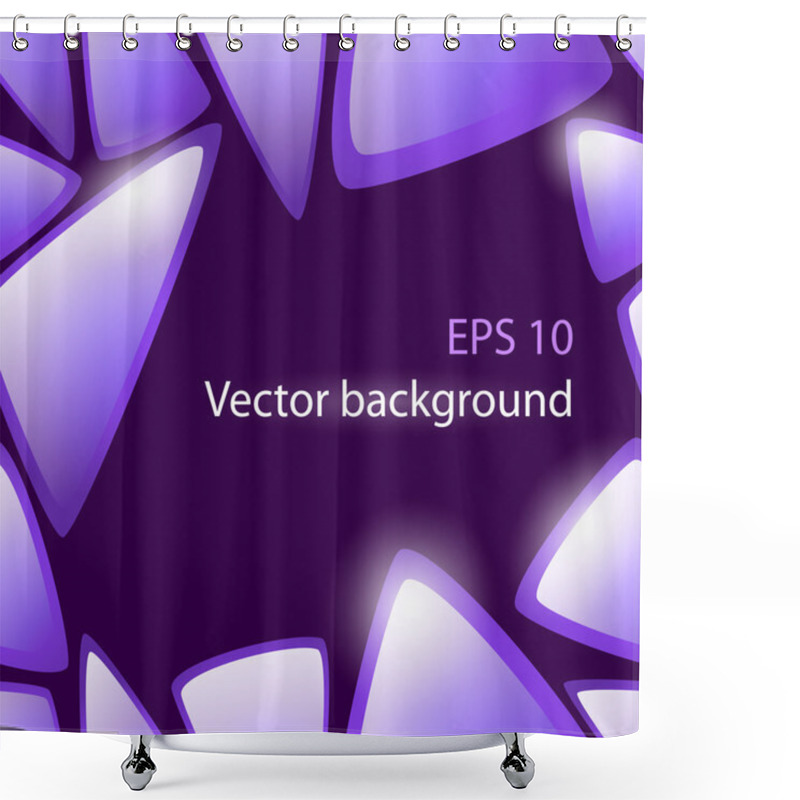 Personality  Vector Abstract Blue Background. Shower Curtains