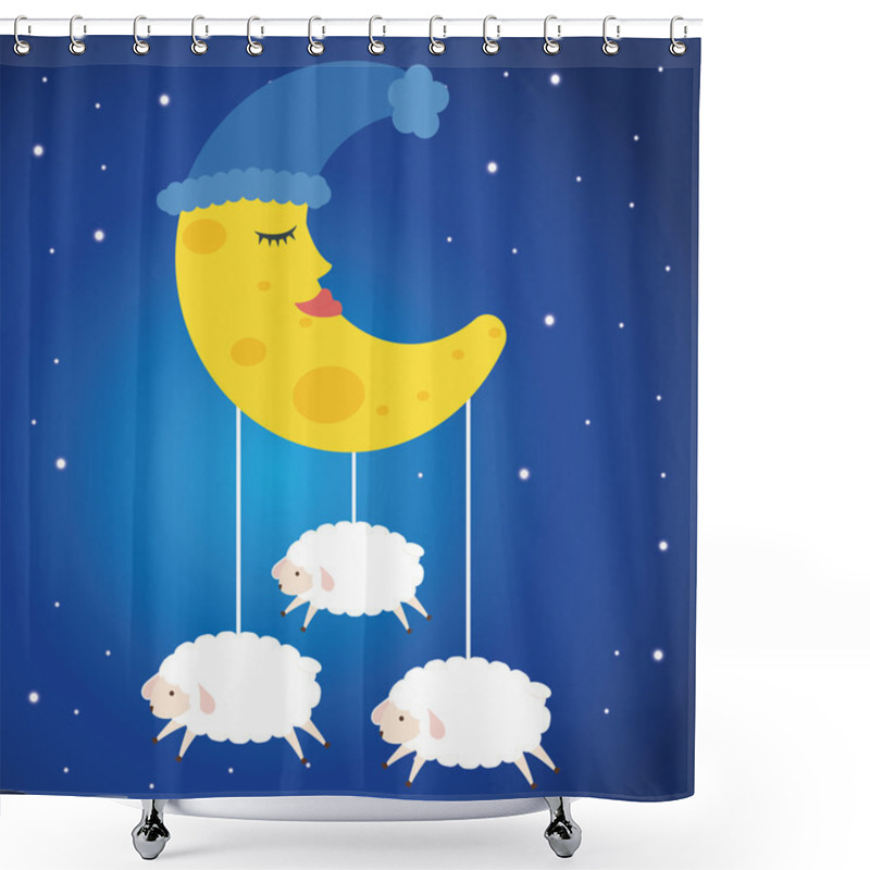 Personality  Good Night Design Shower Curtains