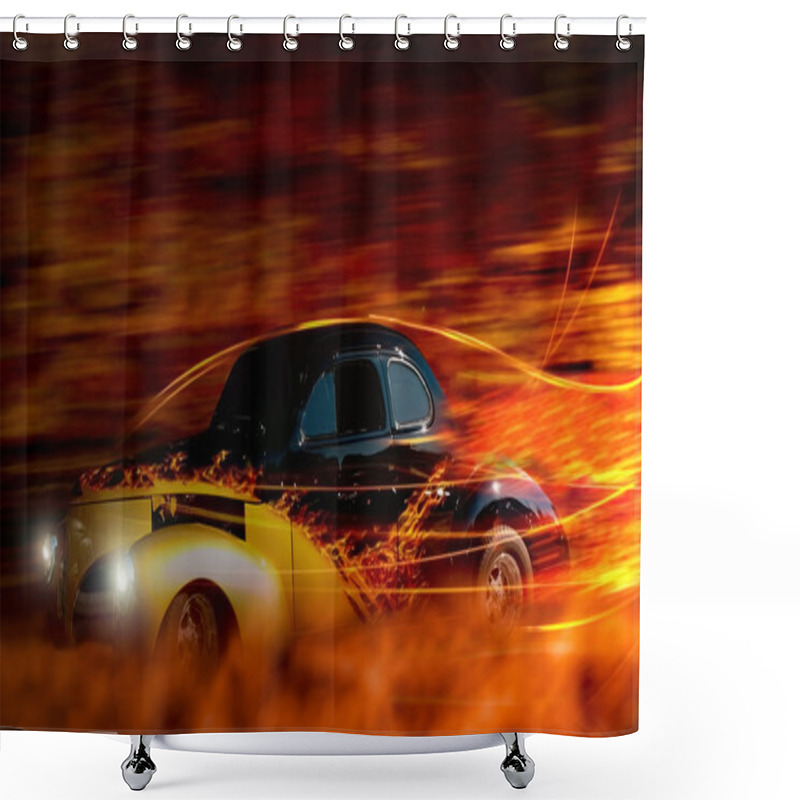 Personality  Classic Car Shower Curtains