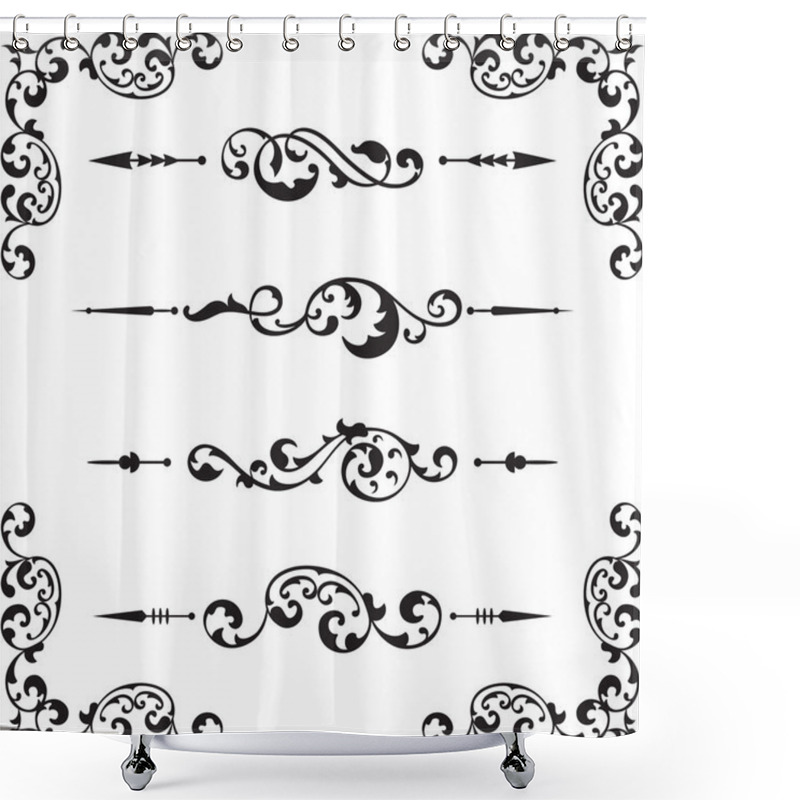 Personality  Classical Ornate Set Shower Curtains