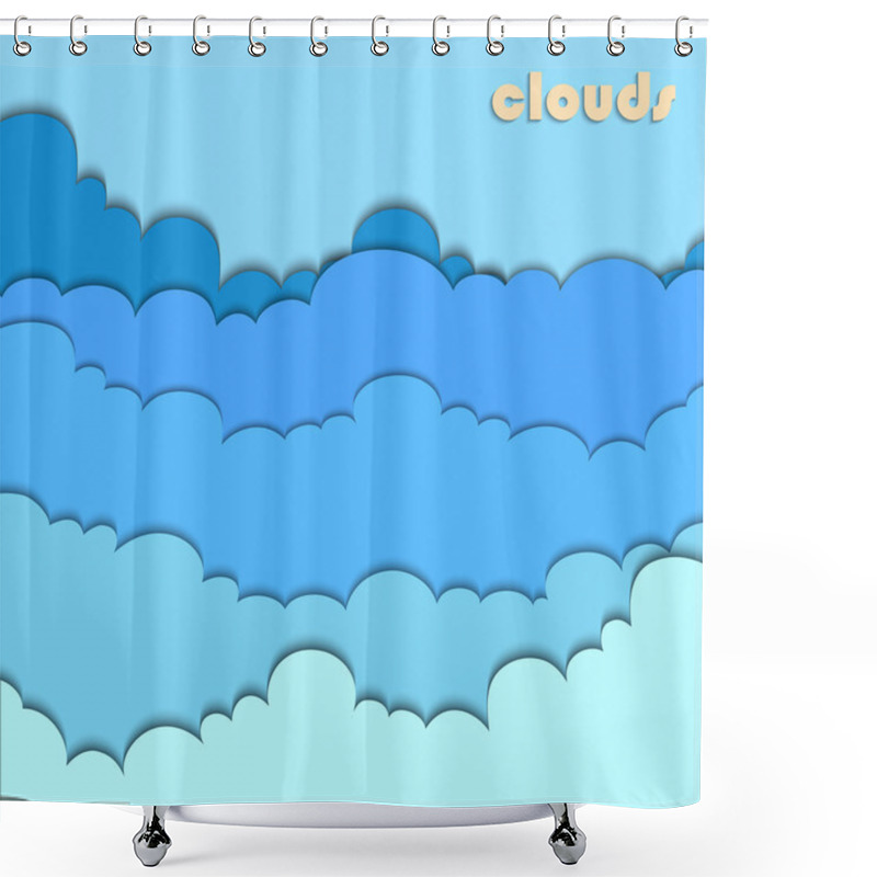 Personality  Clouds Cut From Paper Shower Curtains